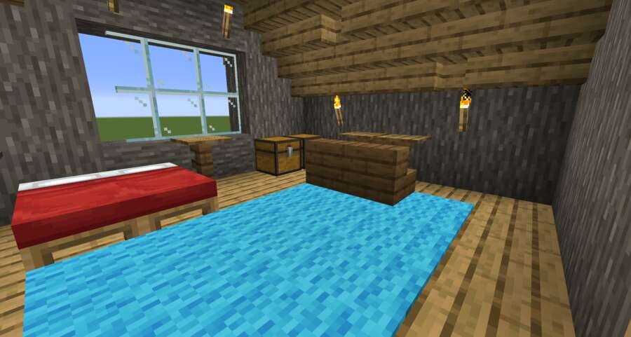 Уютный особняк из дерева вид внутри 3