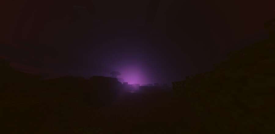Пурпурный свет за горами