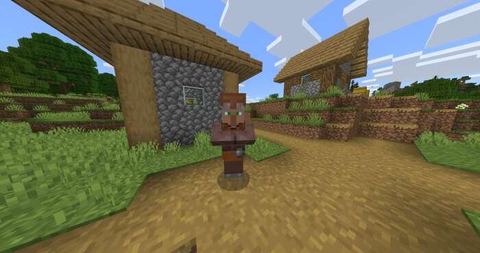 Деревенский житель в деревне