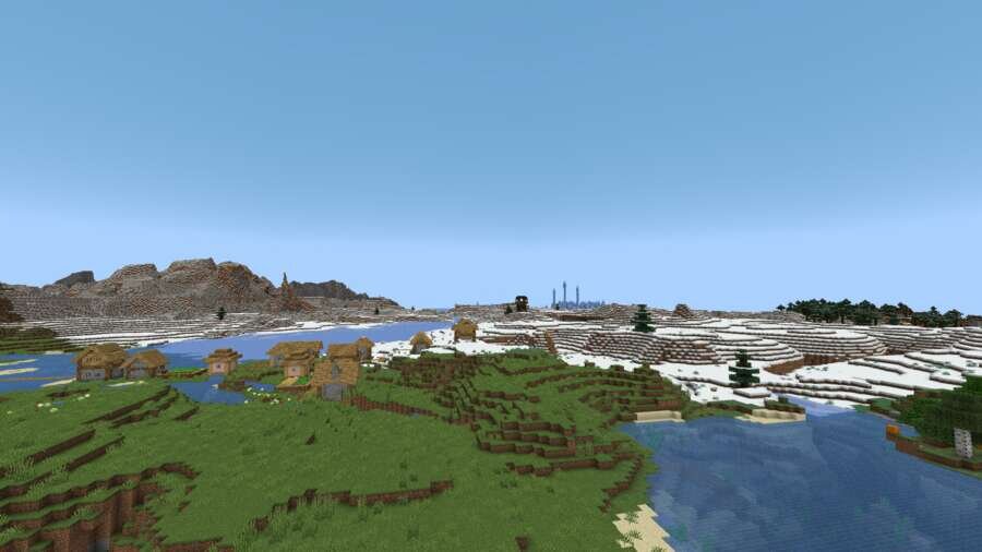 Горы, речка и поля вид сверху 2