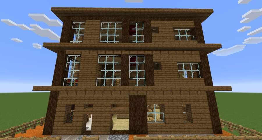 Аккуратный отель вид сзади