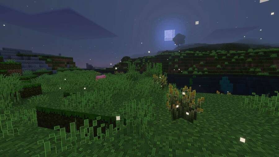 Частицы светлячков ночью