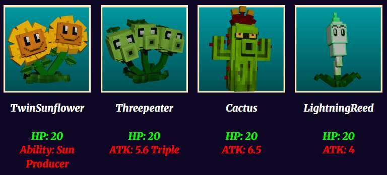 Растения из игры