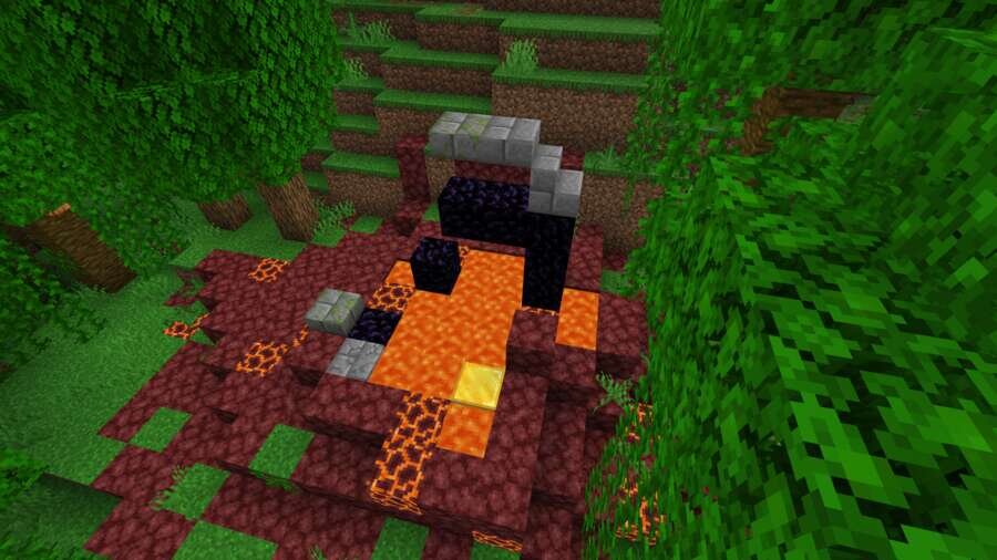 Разрушенный портал вид сверху