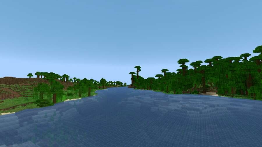 Вид на речку рядом с лесом