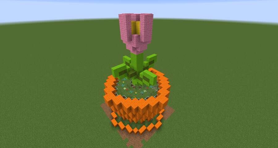 Магазин-цветок вид сверху