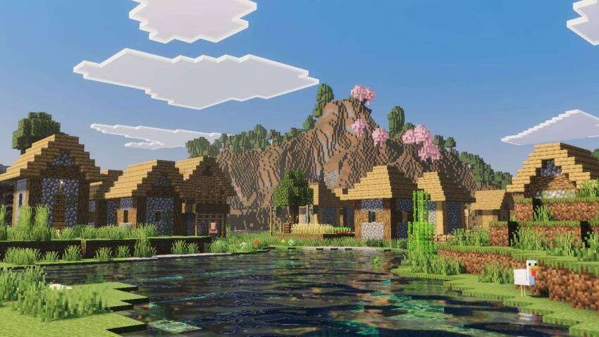 Красивый вид на деревню