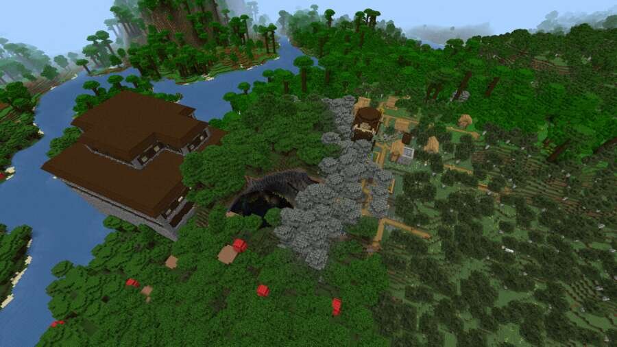 Вид на уникальные структуры сверху