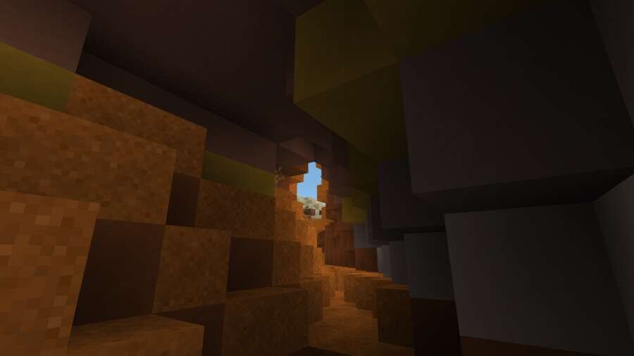 Вид из пещеры на улицу