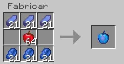 Синее неонитовое яблоко