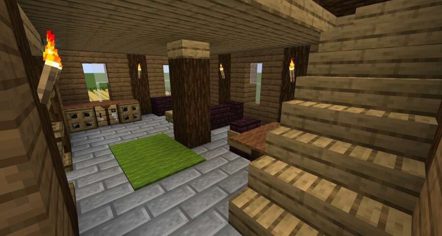 Огороженный дом вид внутри 2