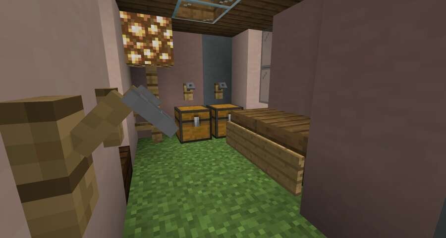 Маленький, современный дом вид внутри