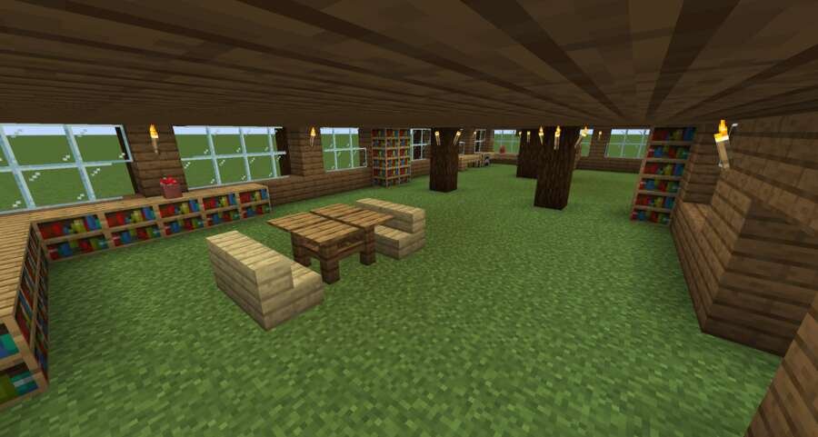 Деревянное жилище вид внутри