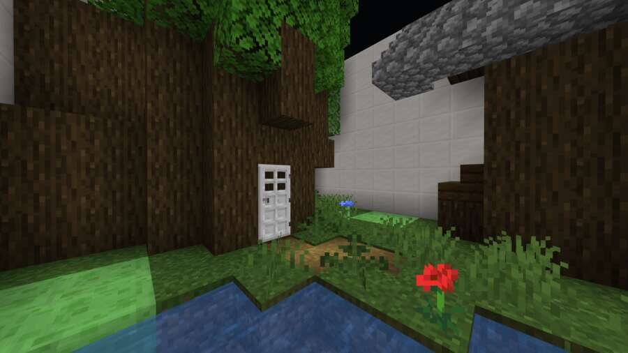 Уровень паркура с деревьями