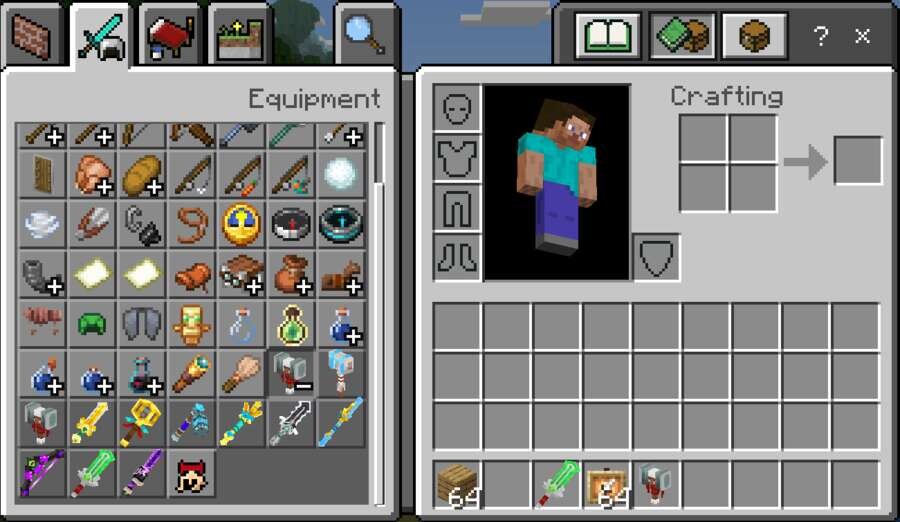 Инвентарь творческого режима