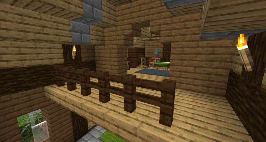 Огороженный дом вид внутри 3