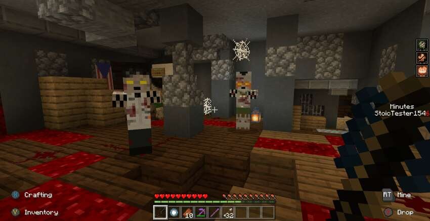 Зомби атакуют игрока