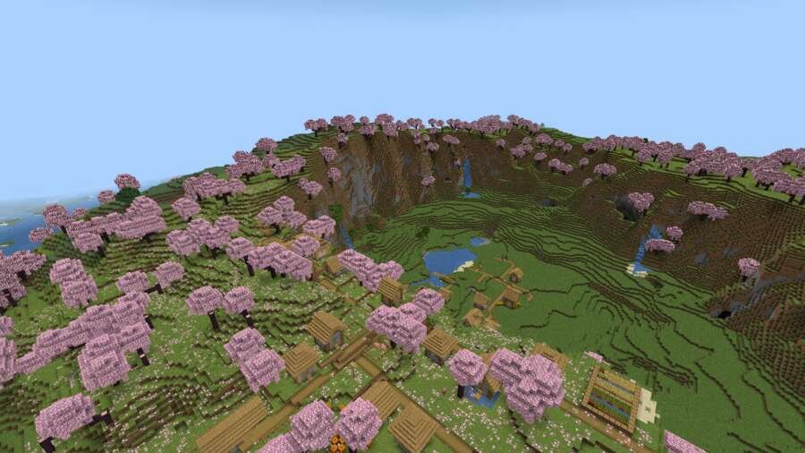 Вид на долину и горы с высоты птичьего полета