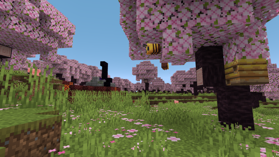 Игрок прогуливается по вишневому саду