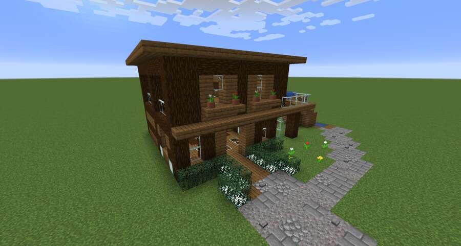 Компактный дом-база вид спереди