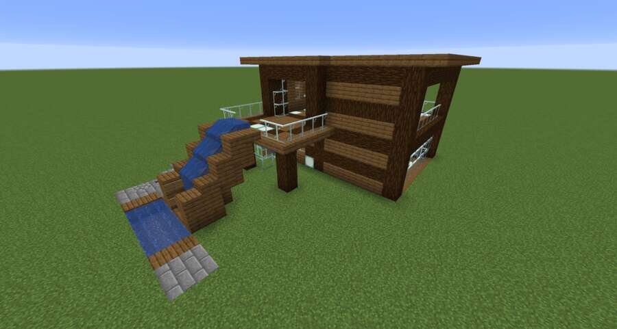 Компактный дом-база вид сзади