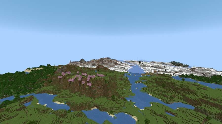 Разные биомы в одном месте вид сверху