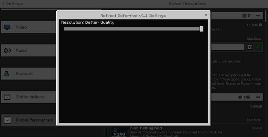 Выбор настроек в игре