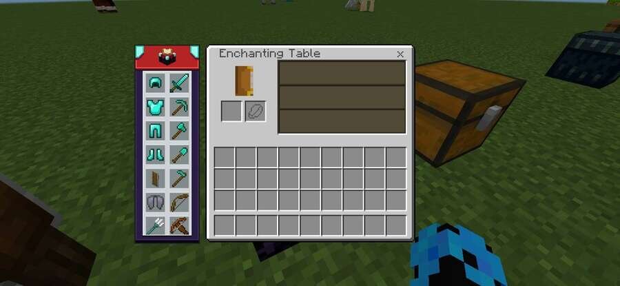 Меню зачарования в игре