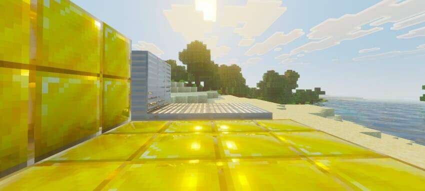 Блики Солнца на блоках