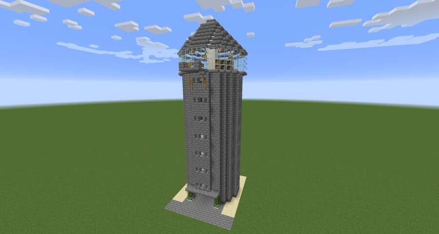 Прибрежный маяк вид спереди