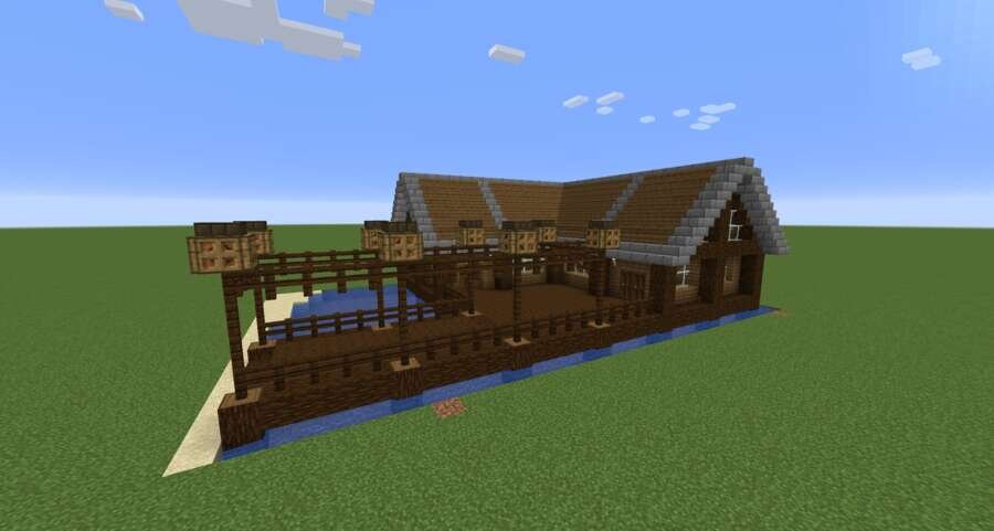 Дом на воде вид сбоку