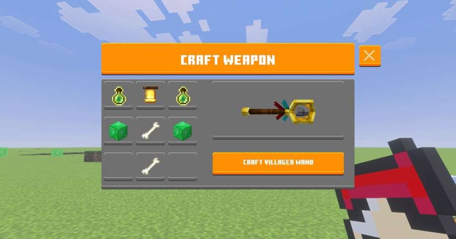 Меню создания оружия