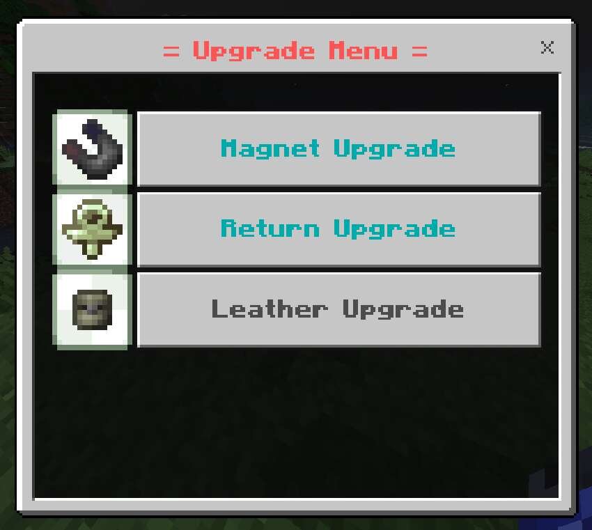 Меню улучшений в игре