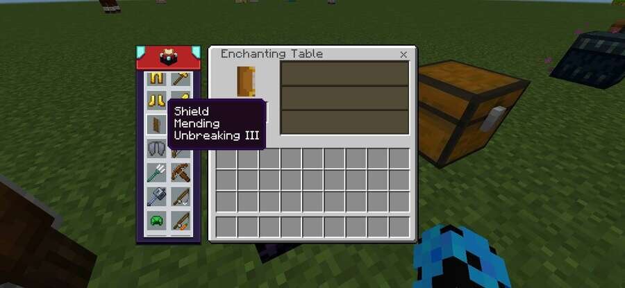 Меню зачарования