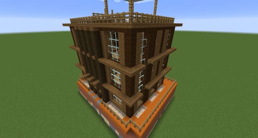 Аккуратный отель вид сверху