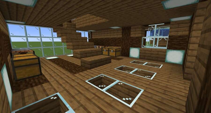 Компактный дом-база вид внутри