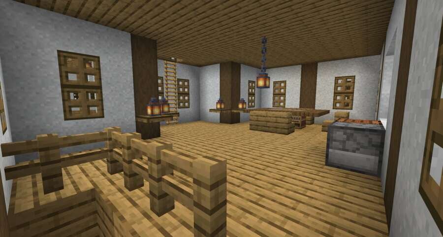 Белые домики вид внутри 3