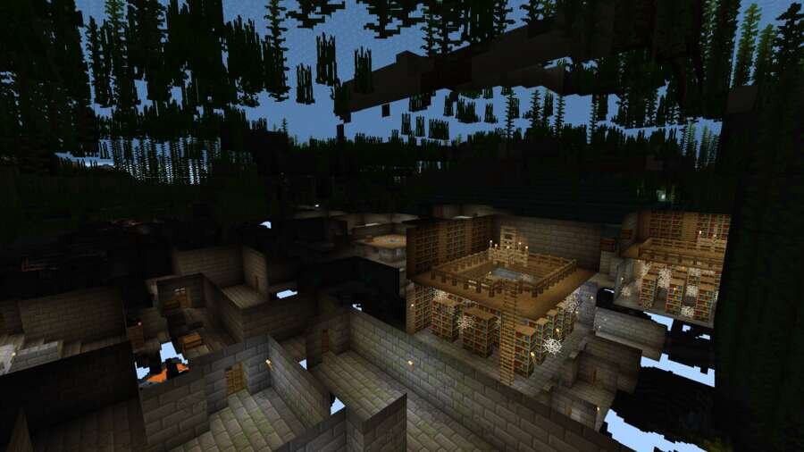 Вид на подземную крепость сверху