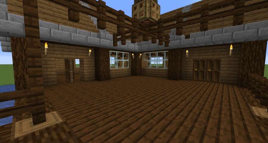 Дом на воде вид внутри