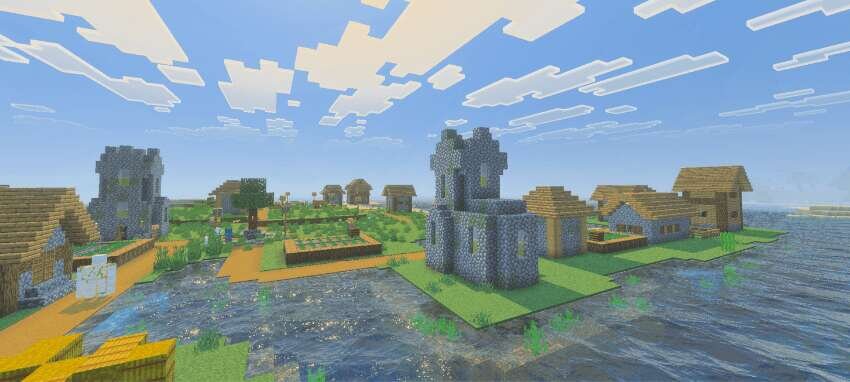 Красивый вид на деревню