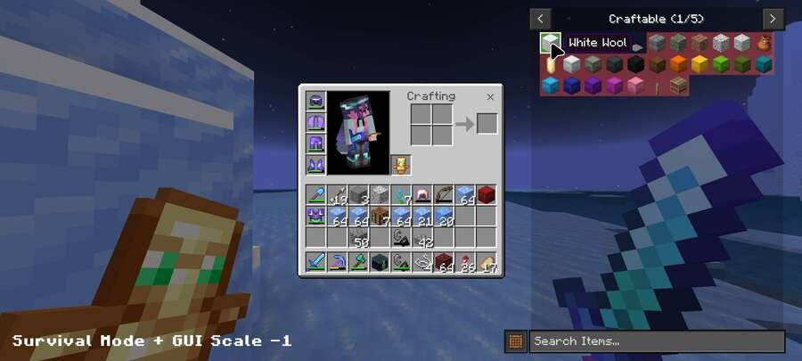 Прозрачное меню в игре