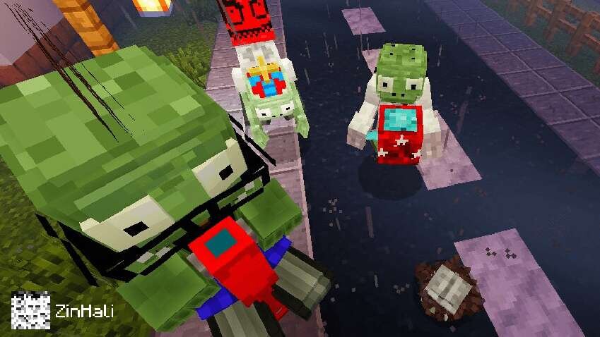 Зомби атакуют игрока