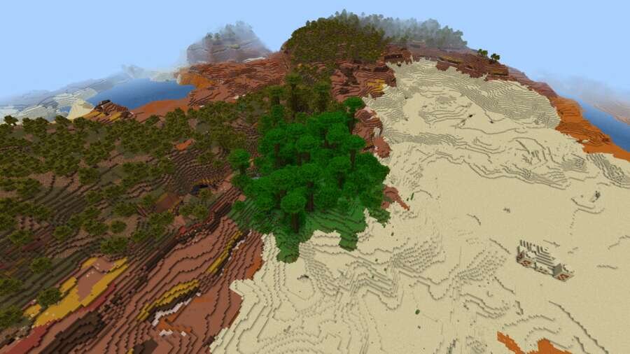 Лесной биом в игре на пересечении биомов 3