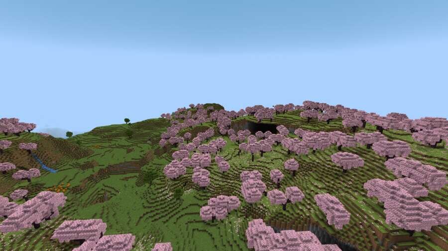 Огромный вариант вишневого биома сверху 4