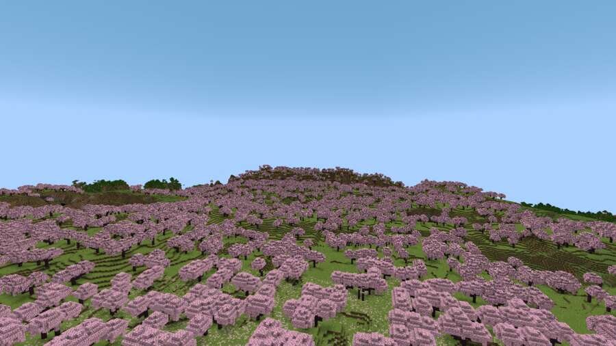 Огромный вариант вишневого биома сверху 2