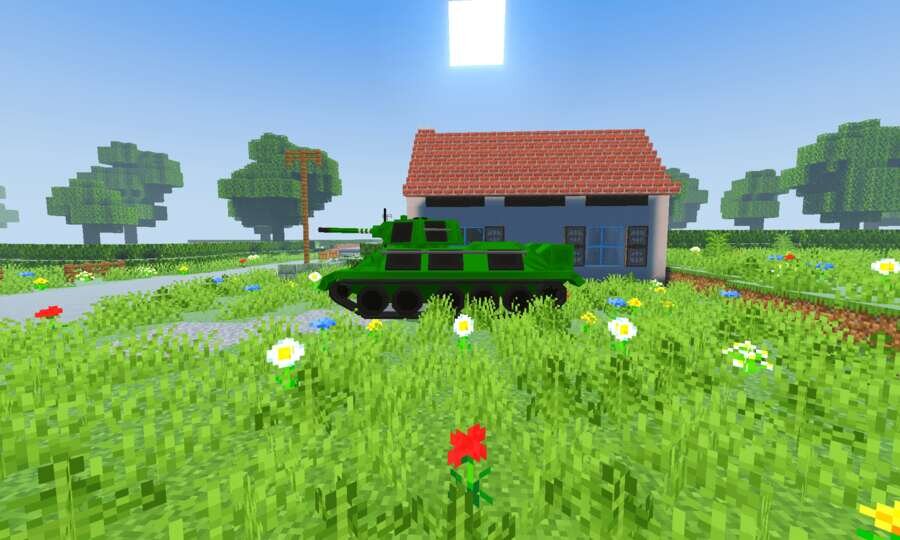 Танк во дворе дома