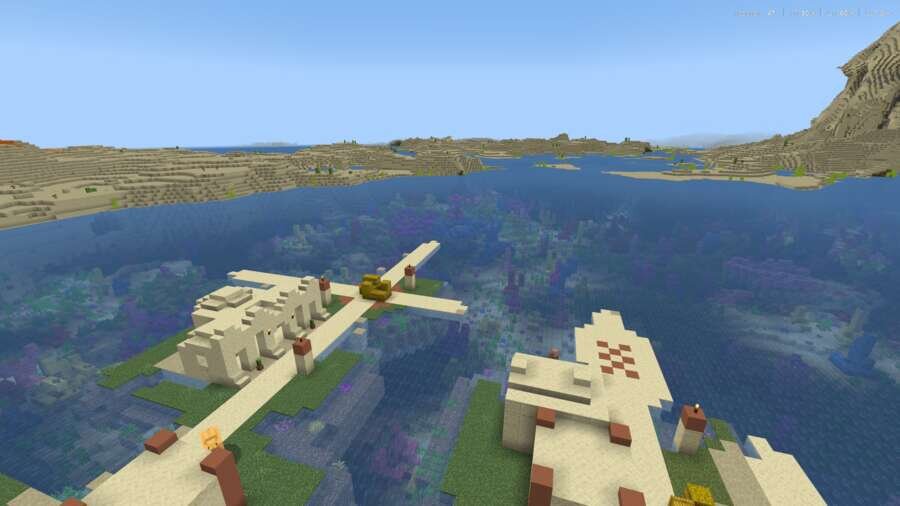 Вид на деревушку на берегу моря 2