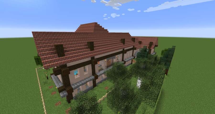 Кирпичное жилище вид сзади