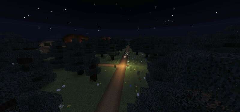 Одинокий фонарь на дороге