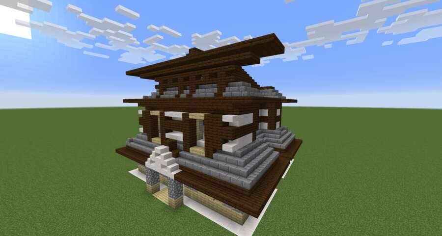 Японский домик вид спереди